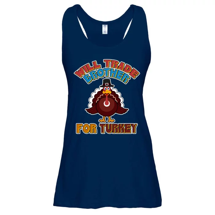 Thanksgiving Will Trade Brother For Turkey Ladies Essential Flowy Tank