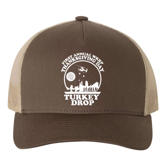 Thanksgiving WKRP Turkey Drop Yupoong Adult 5-Panel Trucker Hat