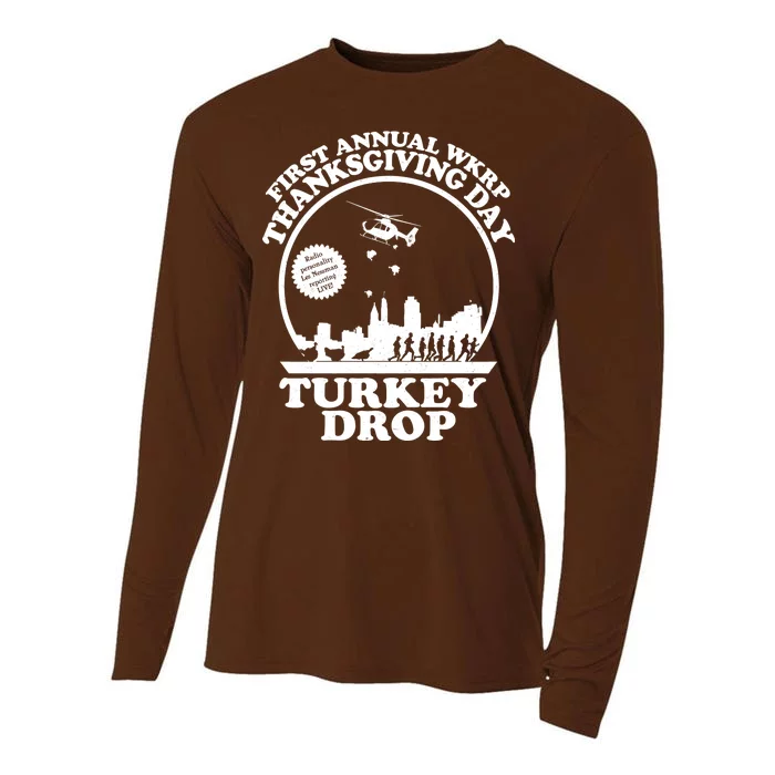 Thanksgiving WKRP Turkey Drop Cooling Performance Long Sleeve Crew