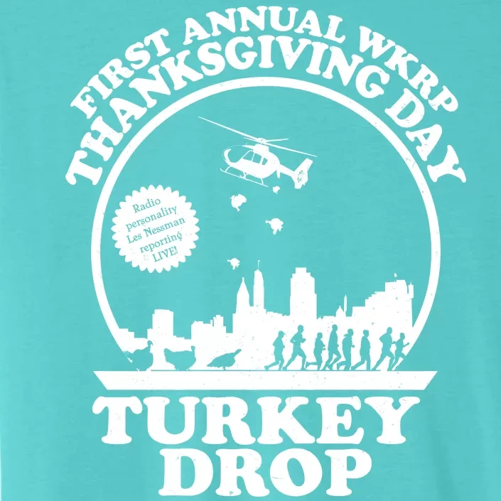 Thanksgiving WKRP Turkey Drop ChromaSoft Performance T-Shirt