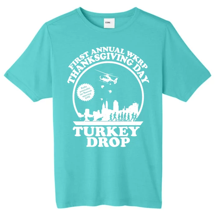 Thanksgiving WKRP Turkey Drop ChromaSoft Performance T-Shirt