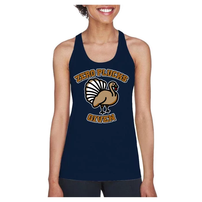 Thanksgiving Zero Plucks Given Turkey Women's Racerback Tank