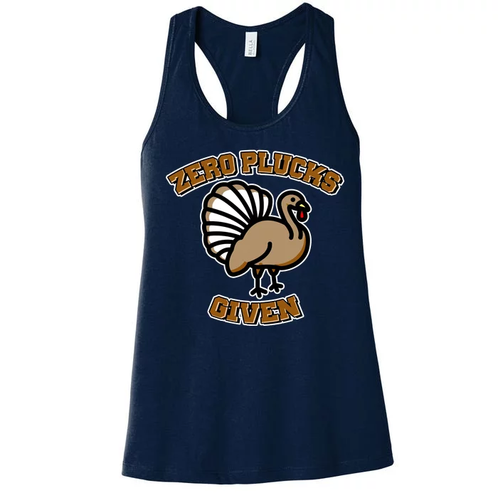 Thanksgiving Zero Plucks Given Turkey Women's Racerback Tank