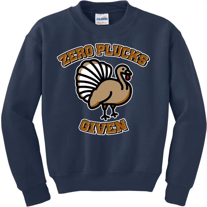 Thanksgiving Zero Plucks Given Turkey Kids Sweatshirt