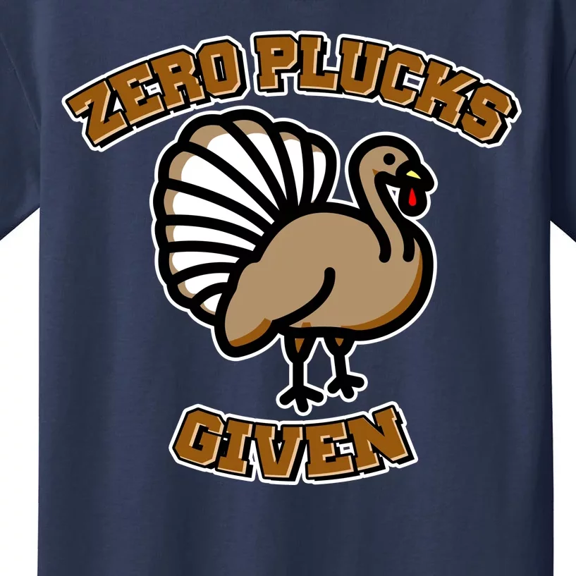 Thanksgiving Zero Plucks Given Turkey Kids T-Shirt