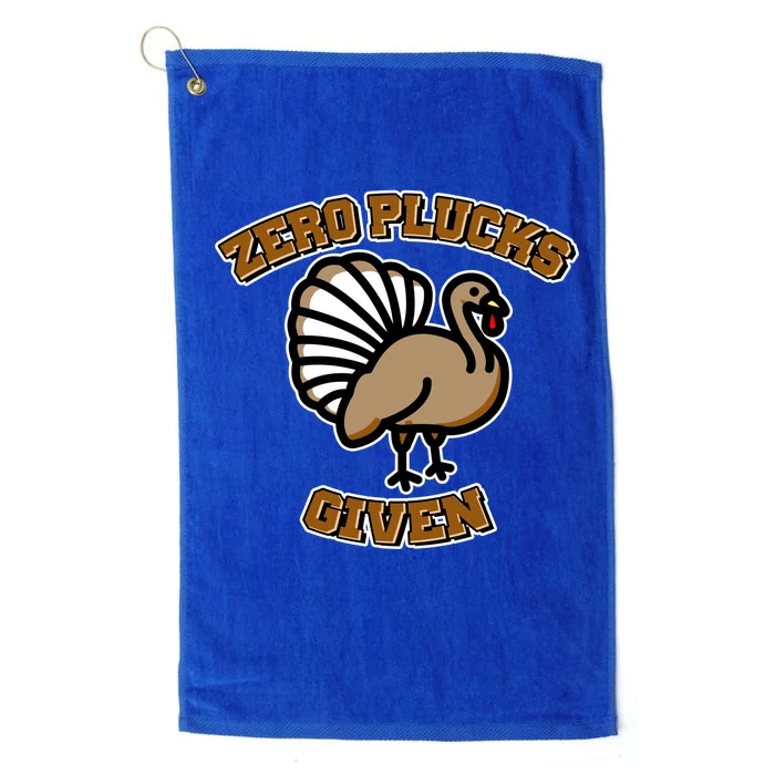 Thanksgiving Zero Plucks Given Turkey Platinum Collection Golf Towel