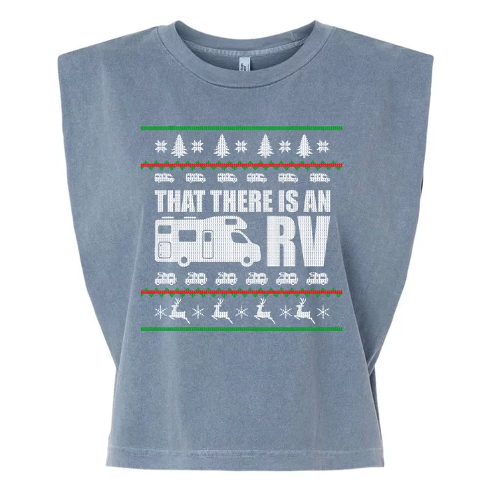 That There Is An RV Ugly Christmas Garment-Dyed Women's Muscle Tee