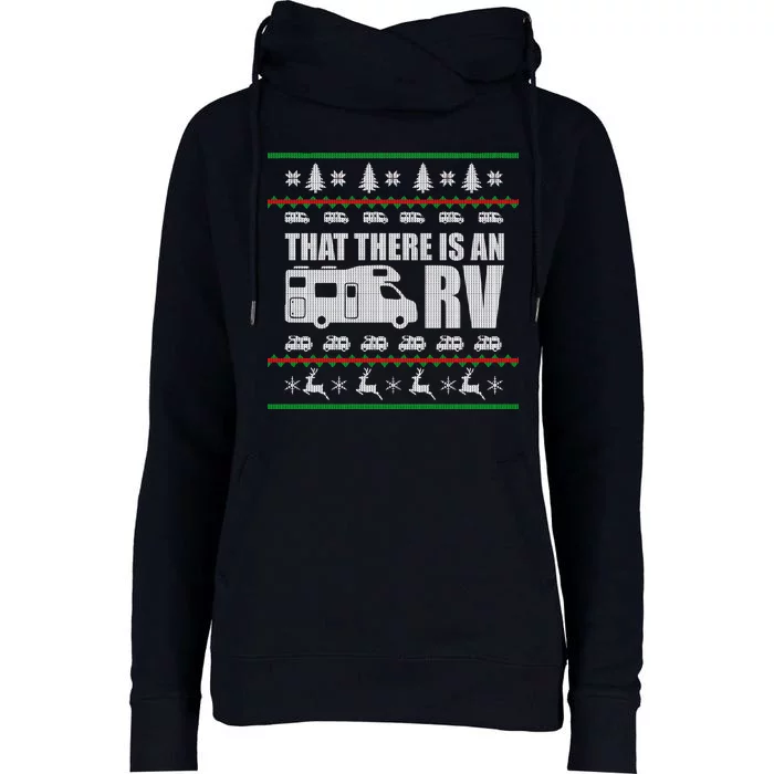 That There Is An RV Ugly Christmas Womens Funnel Neck Pullover Hood