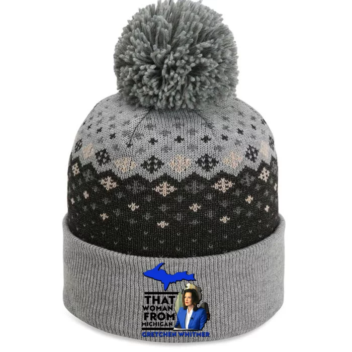 That Woman From Michigan Gretchen Whitmer The Baniff Cuffed Pom Beanie