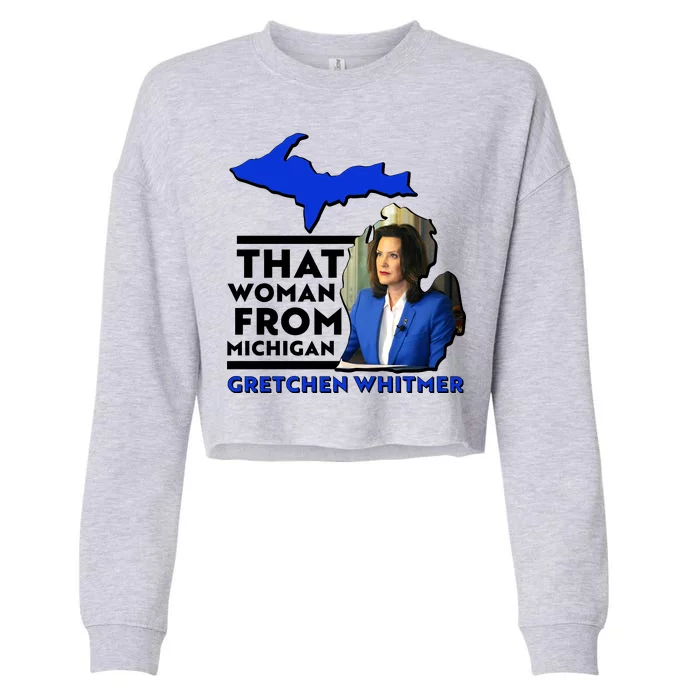 That Woman From Michigan Gretchen Whitmer Cropped Pullover Crew