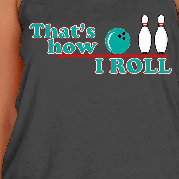 That's How I Roll Bowling Women's Knotted Racerback Tank