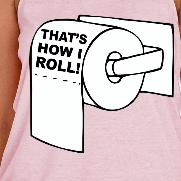 That's How I Roll Toilet Women's Knotted Racerback Tank