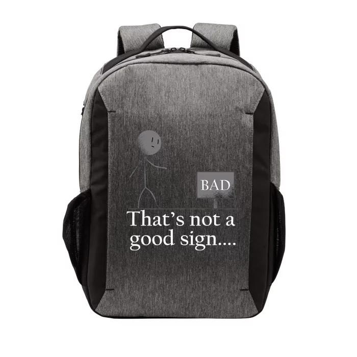 That's Not a Good Sign Funny Stick Figure Vector Backpack