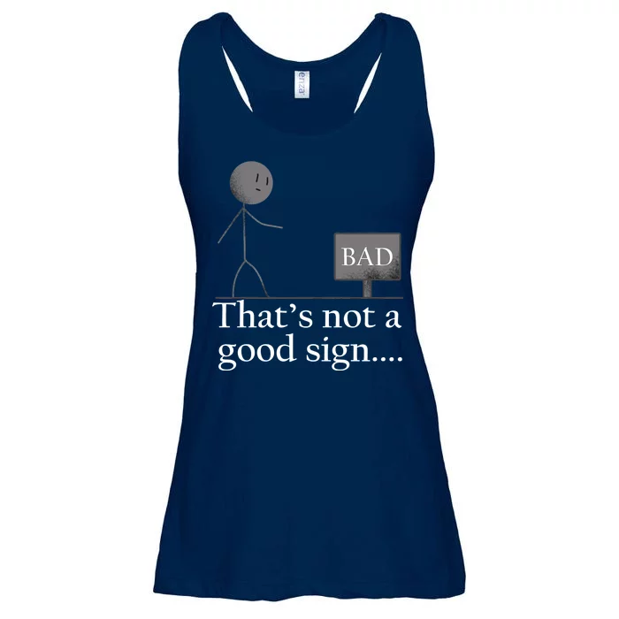 That's Not a Good Sign Funny Stick Figure Ladies Essential Flowy Tank