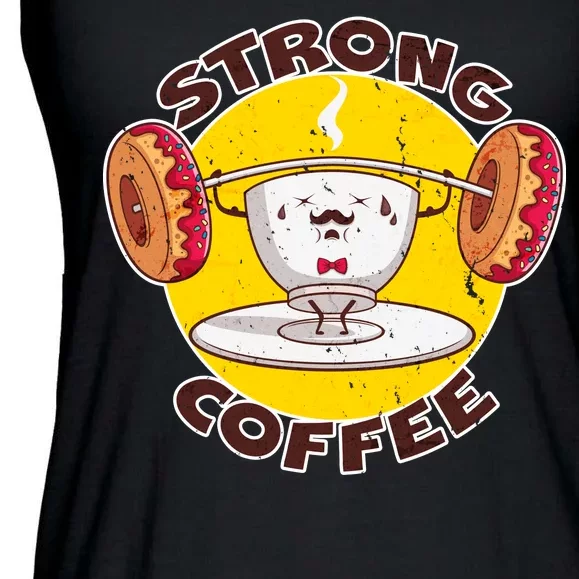 That's Some Strong Coffee Donuts Ladies Essential Flowy Tank