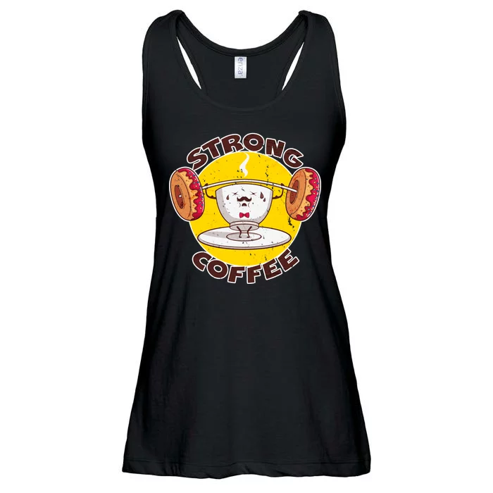 That's Some Strong Coffee Donuts Ladies Essential Flowy Tank