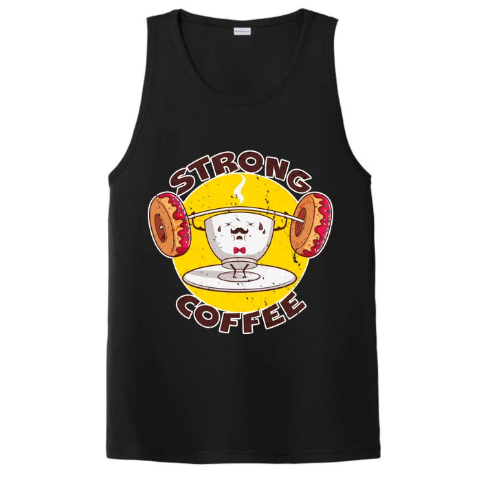 That's Some Strong Coffee Donuts Performance Tank