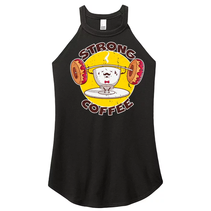 That's Some Strong Coffee Donuts Women’s Perfect Tri Rocker Tank