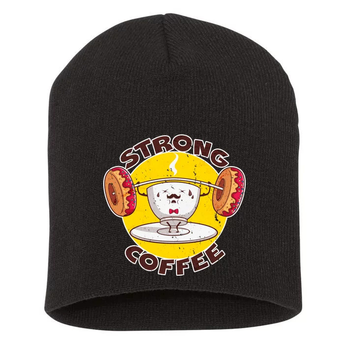 That's Some Strong Coffee Donuts Short Acrylic Beanie