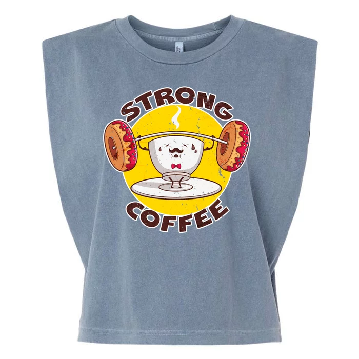 That's Some Strong Coffee Donuts Garment-Dyed Women's Muscle Tee