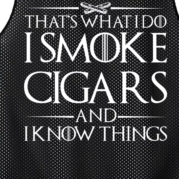 That's What I Do I Smoke Cigars And Know Things Mesh Reversible Basketball Jersey Tank