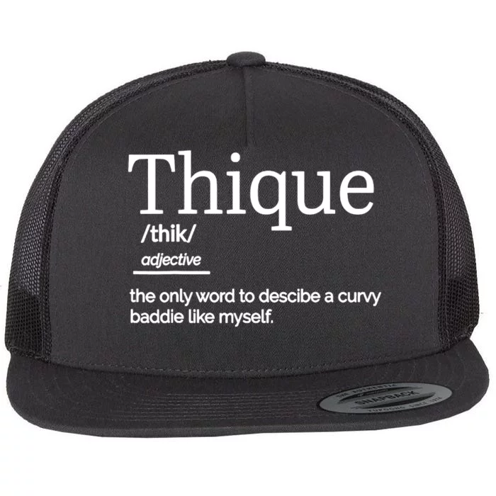 Thique Healthy Body Proud Thick Woman Flat Bill Trucker Hat