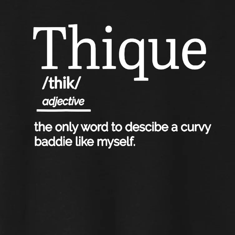 Thique Healthy Body Proud Thick Woman Women's Crop Top Tee