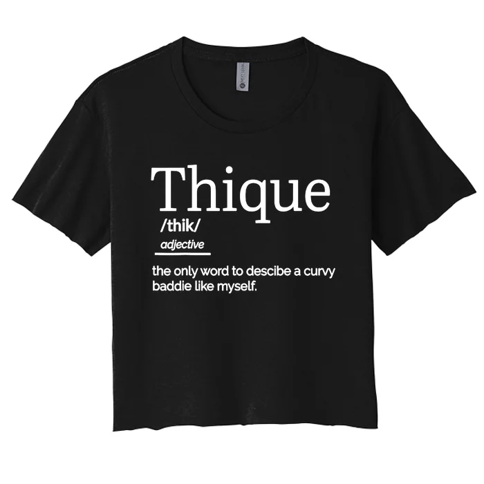 Thique Healthy Body Proud Thick Woman Women's Crop Top Tee