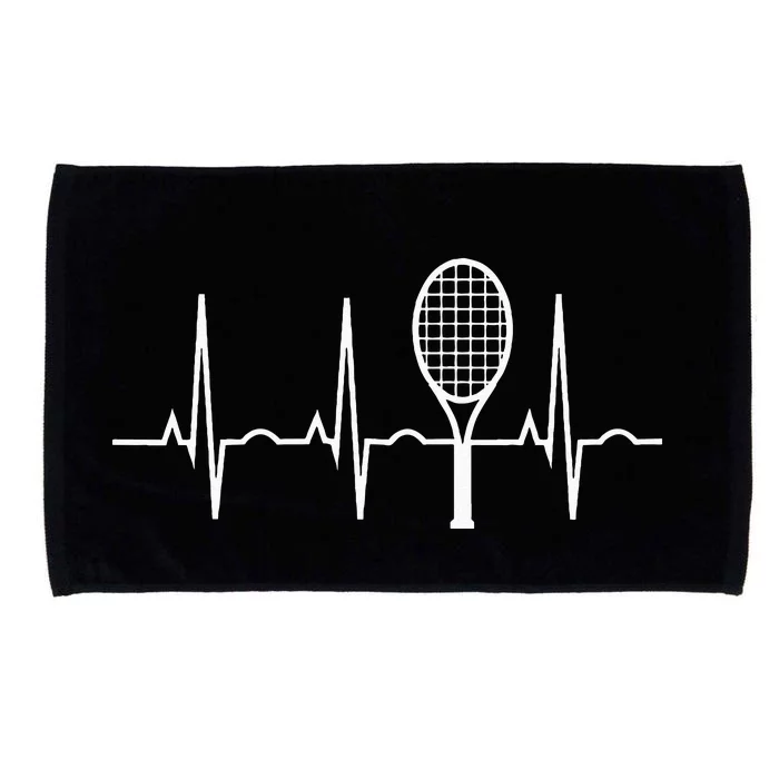 Tennis Heartbea Best Tennis Gift For Players Fans Microfiber Hand Towel