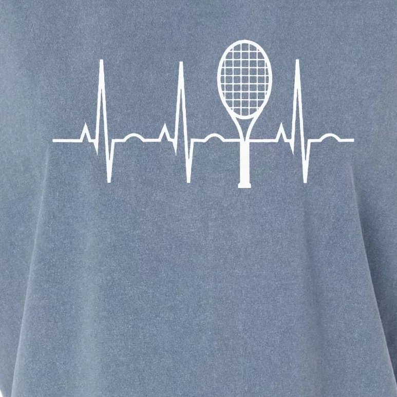 Tennis Heartbea Best Tennis Gift For Players Fans Garment-Dyed Women's Muscle Tee