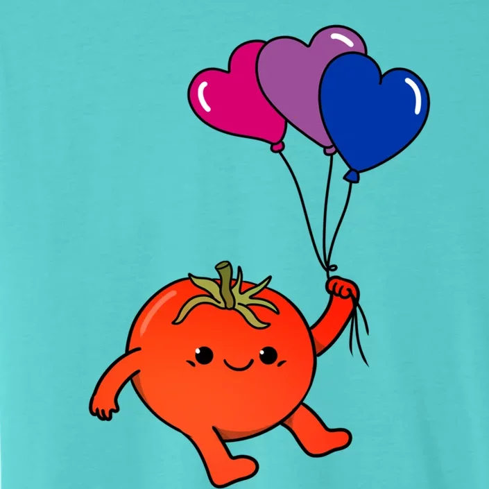 Tomato Heart Balloon Bisexual Pride Gift ChromaSoft Performance T-Shirt