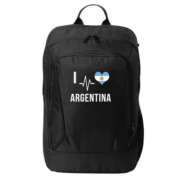 The Heart Beat Of Argentina | I Love Argentina Flag Argentina City Backpack