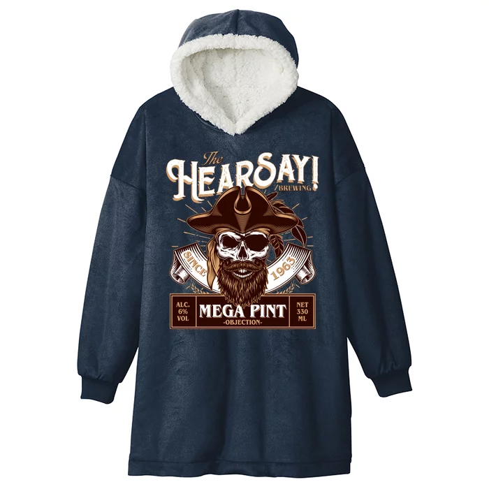 The Hearsay Brewing Mega Pint Objection Hooded Wearable Blanket