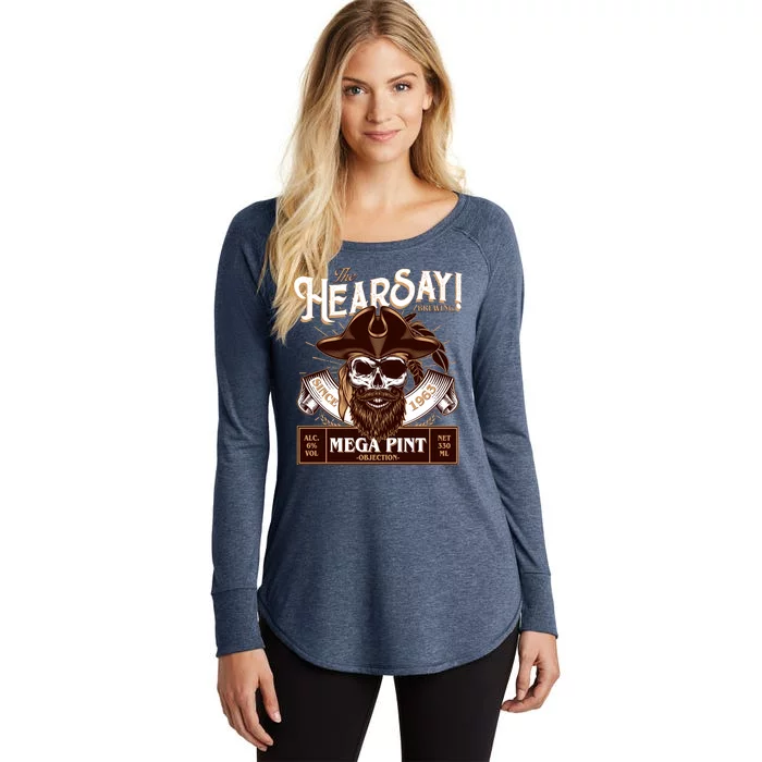 The Hearsay Brewing Mega Pint Objection Women's Perfect Tri Tunic Long Sleeve Shirt