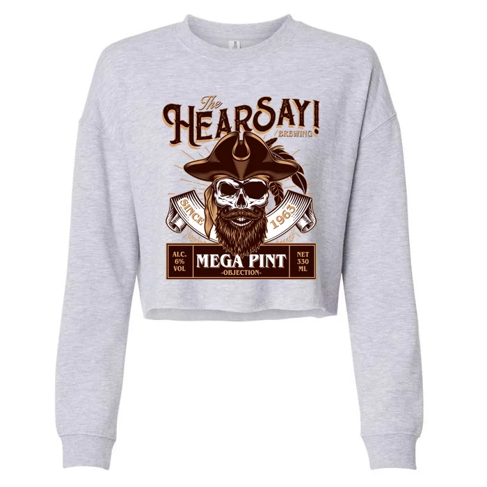 The Hearsay Brewing Mega Pint Objection Cropped Pullover Crew