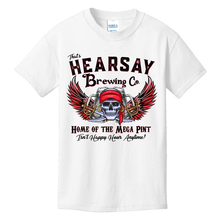 That's Hearsay Brewing Co Home Of The Mega Pint Funny Skull Women’s Perfect Tri Kids T-Shirt