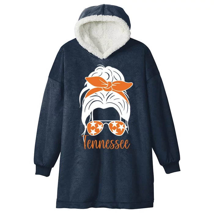 Tennessee Hair Bun Cute Hooded Wearable Blanket