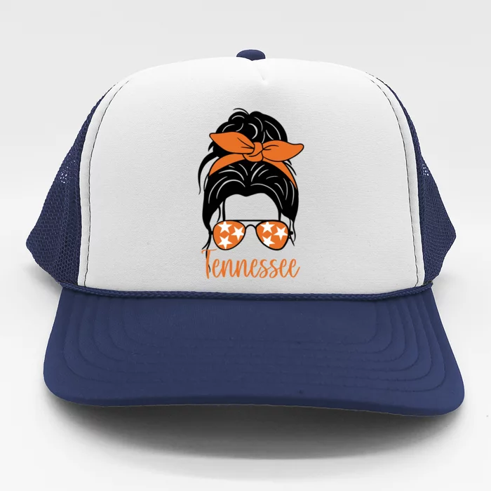 Tennessee Hair Bun Cute Trucker Hat