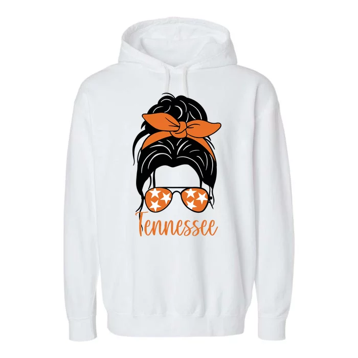 Tennessee Hair Bun Cute Garment-Dyed Fleece Hoodie