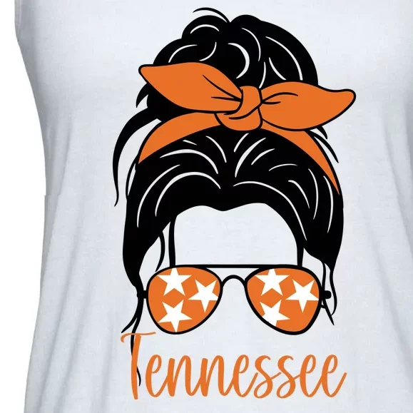 Tennessee Hair Bun Cute Ladies Essential Flowy Tank