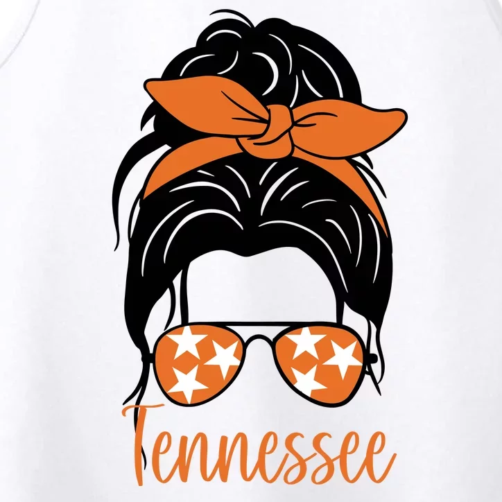 Tennessee Hair Bun Cute Performance Tank