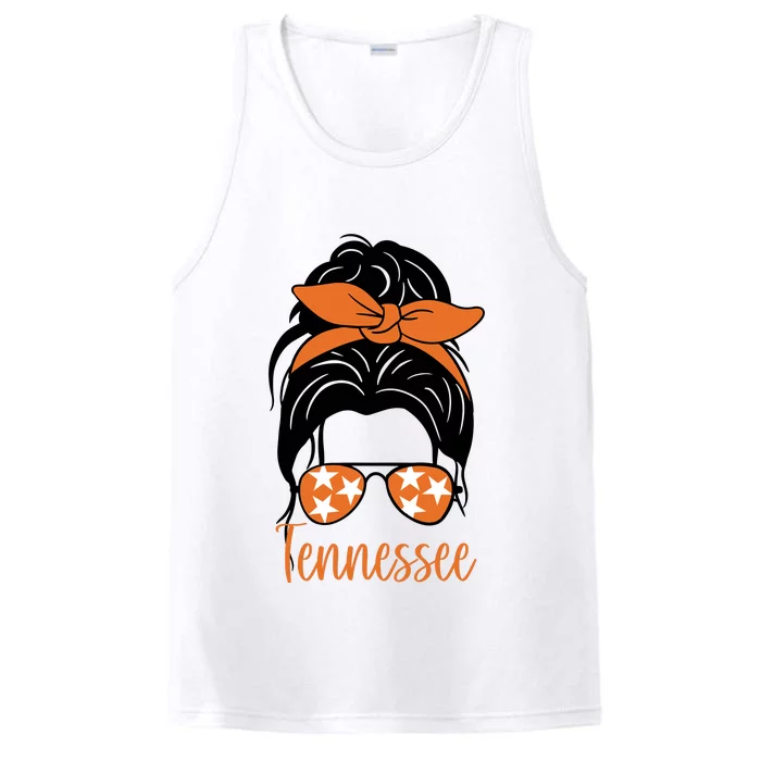 Tennessee Hair Bun Cute Performance Tank