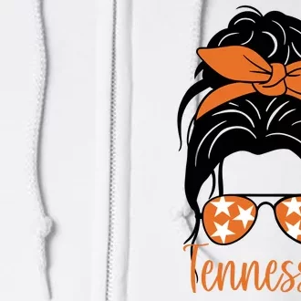 Tennessee Hair Bun Cute Full Zip Hoodie