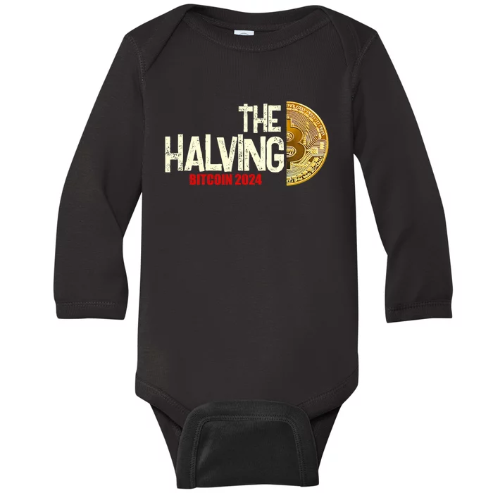 The Halving Bitcoin 2024 Baby Long Sleeve Bodysuit