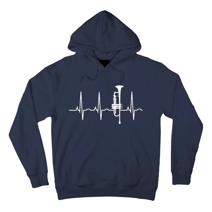 Trumpet Heartbeat Best Trumpet Player Hoodie