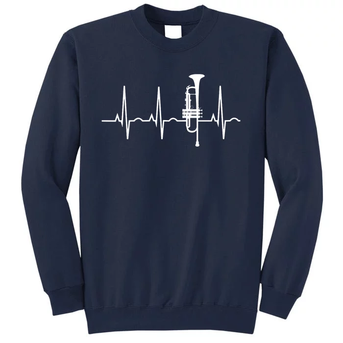 Trumpet Heartbeat Best Trumpet Player Tall Sweatshirt