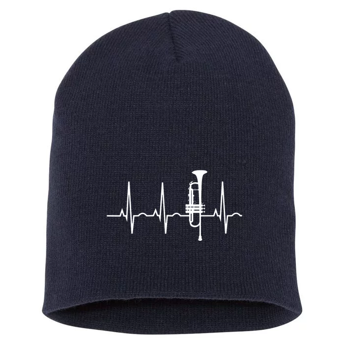 Trumpet Heartbeat Best Trumpet Player Short Acrylic Beanie