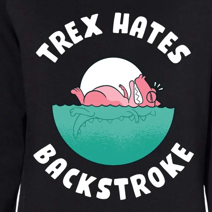 Trex Hates Backstroke Womens California Wash Sweatshirt