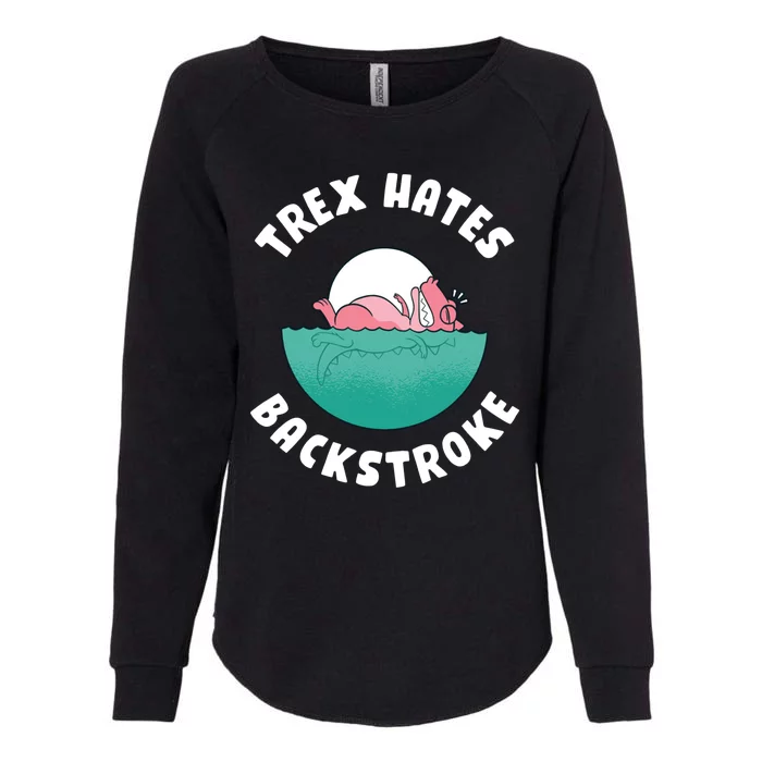 Trex Hates Backstroke Womens California Wash Sweatshirt