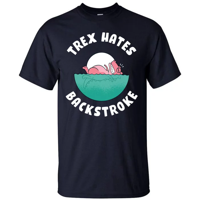 Trex Hates Backstroke Tall T-Shirt